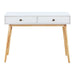 OSP Home Furnishings - Kayla Mid-Century Writing Desk - White/Light Wood