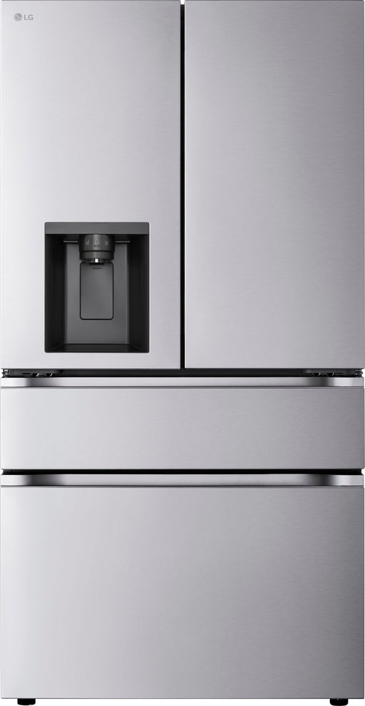 LG - Standard-Depth MAX 28.6 Cu. Ft. 4-Door French Door Refrigerator Smart Refrigerator with Full Convert Drawer - PrintProof Stainless Steel Look