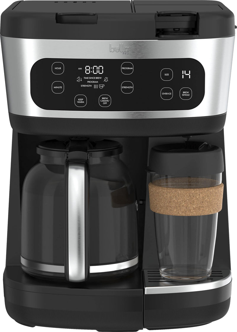 bella PRO - MultiBrew 12-Cup Drip  Single-Serve Coffee Maker - Stainless Steel