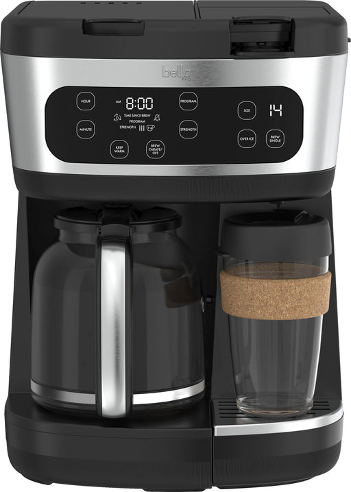 bella PRO - MultiBrew 12-Cup Drip  Single-Serve Coffee Maker - Stainless Steel
