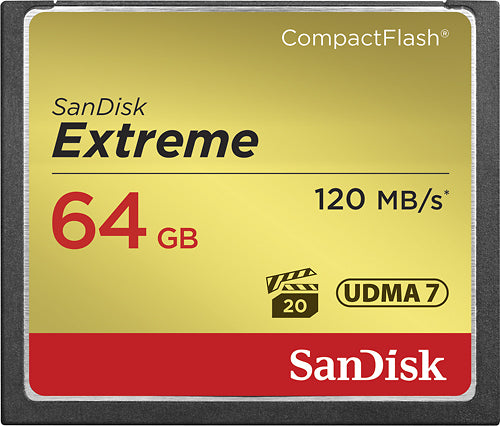 SanDisk - Extreme 64GB CompactFlash (CF) Memory Card