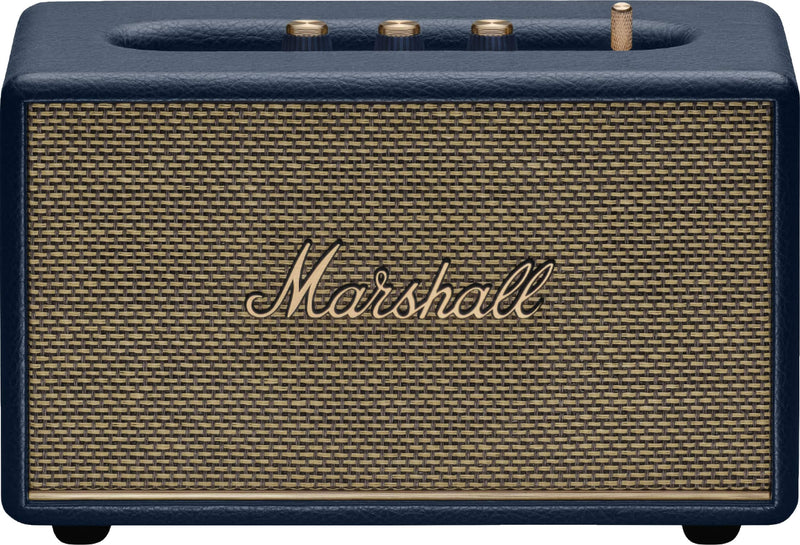 Marshall - Acton III Bluetooth Home Speaker with Bass / Treble / Volume Controls and 3.5 mm Auxiliary Input - Midnight Blue
