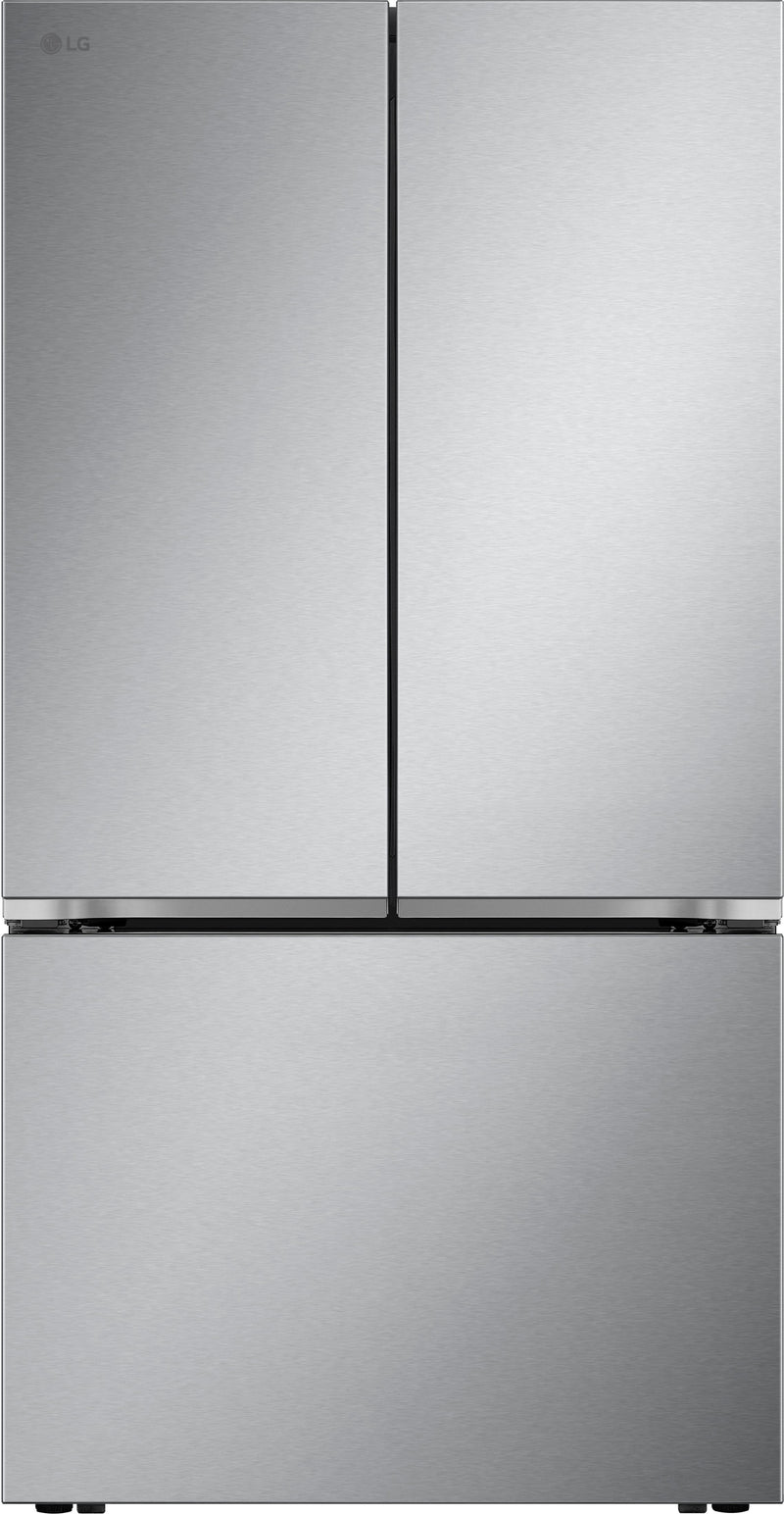 LG - 36-in Wide Counter-Depth MAX 26.5 Cu. Ft. French Door Smart Refrigerator with Internal Water Dispenser - Stainless Steel