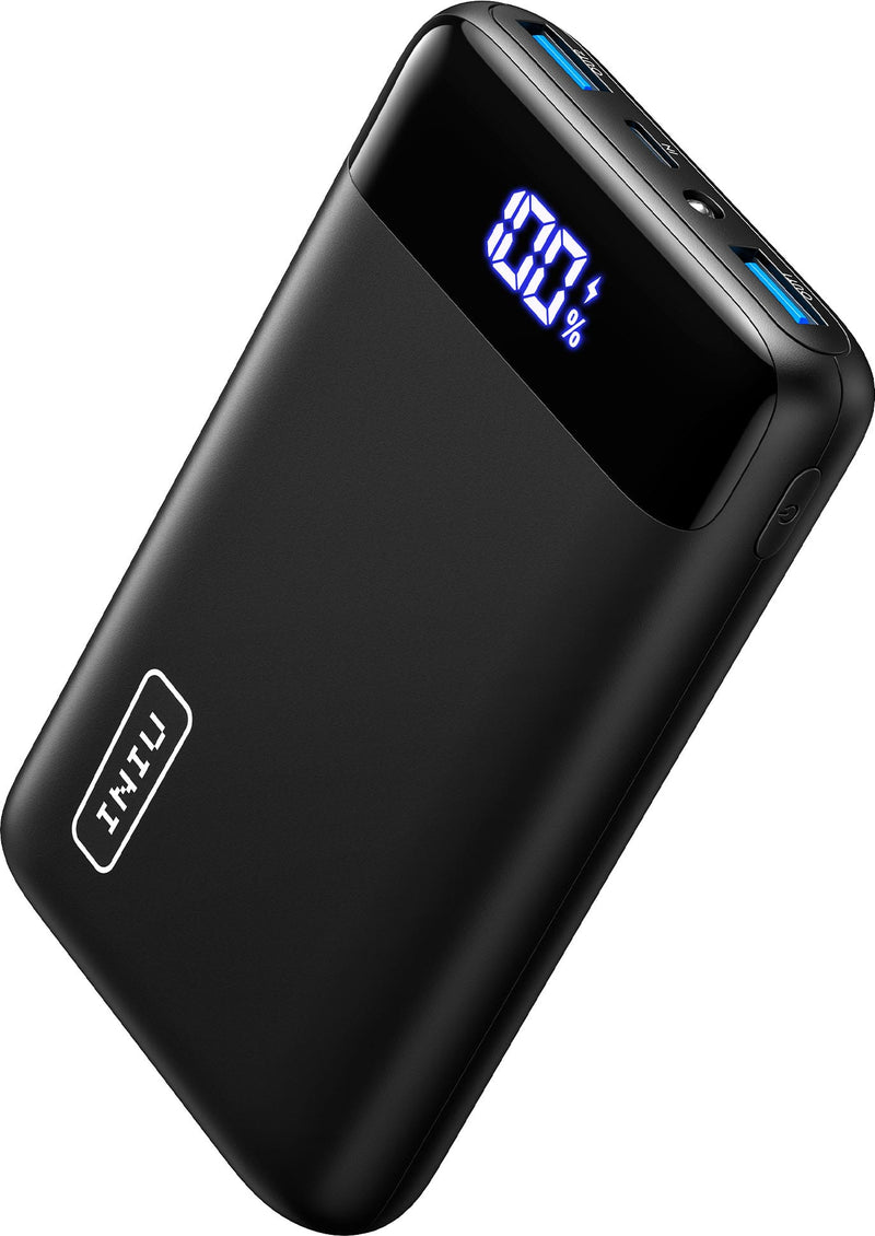 INIU - 22.5W Fast Charging 20000 mAh Power Bank USB C in  out Portable Charger with LED Display for iPhone Samsung and More - Black