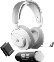 SteelSeries - Arctis Nova Pro Omni 2.4 GHz Wireless Over-The-Ear Gaming Headset for PS5/PS4 Xbox One Xbox X/S Switch/Switch 2 PC - White