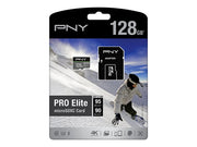 PNY - 128GB PRO Elite Class 10 U3 V30 A2 microSDXC Flash Memory Card