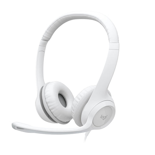 Logitech - H390 Wired USB-A On-Ear Stereo Headphones with Noise Canceling Microphone - Off-White
