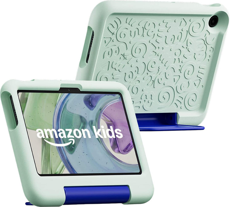 Amazon - Kids Tablet 8 (all-new) ages 3+ 8.7" display includes 1-year Kids+ content subscription parental controls - Cool Green