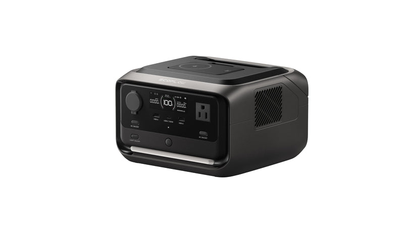 EcoFlow - River 3 Plus (Wireless) Portable Power Station (286 Wh Capacity) - Black
