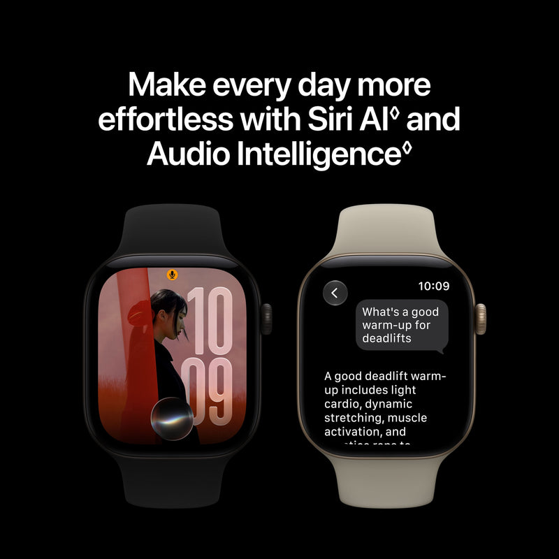 Apple Watch Series 12 GPS 46mm Aluminum Case with Navy Blue Sport Band - M/L - Space Gray - (2026)