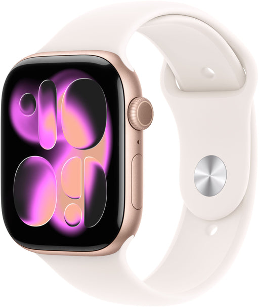 Apple Watch Series 11 (GPS+Cellular) 46mm Aluminum Case with Light Blush Sport Band - M/L - Rose Gold - (2025)