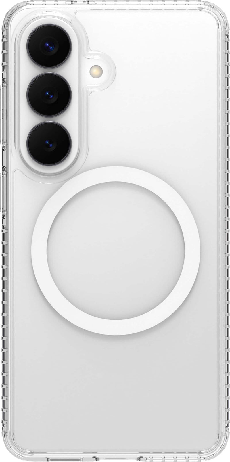Insignia - Hard-Shell Case with Magnetic Charging Ring for Samsung Galaxy S26 - Clear