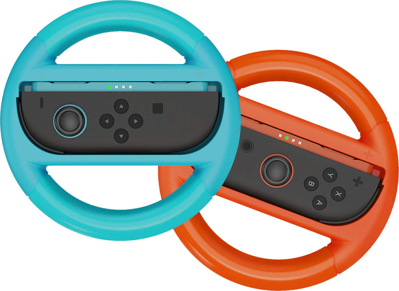 NEXT - Universal Joy-Con 2 and Joy-Con Racing Wheel 2-Pack for Mario Kart and other racing games for Nintendo Switch 2  Switch - Orange/Blue