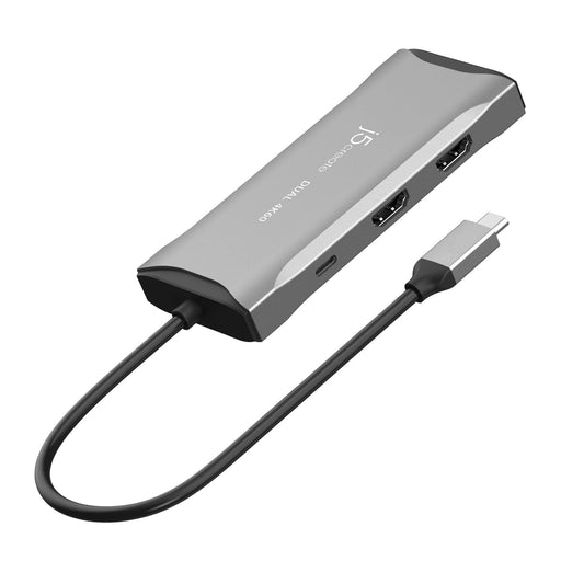 j5create - USB-C Dual HDMI 4K60 Mini Dock for Windows macOS Chrome OS - Space Gray