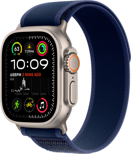 Apple Watch Ultra 2 (GPS+Cellular) 49mm Titanium Case with Blue Trail Loop - M/L - Natural