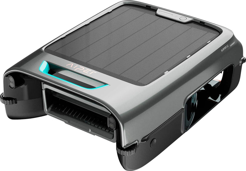 Surfer S2 24/7 Solar-Powered Automatic Robotic Pool Skimmer with DebrisGuard Aiper App Compatibility Anti-Stranding - Gray