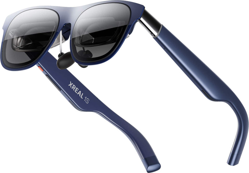 XREAL - 1S AR Glasses w/X1 Chip 52-Degree FOV 120Hz Display w/Sound by Bose for iPhone 17/16/15 Steam ROG Mac/PC/Android/iOS - Cobalt Blue