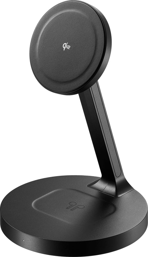 Insignia - 20W Qi2 Certified Fast Charge 2-in-1 Wireless Charging Stand for iPhone AirPods and Other Wirelessly Charged Devices - Black