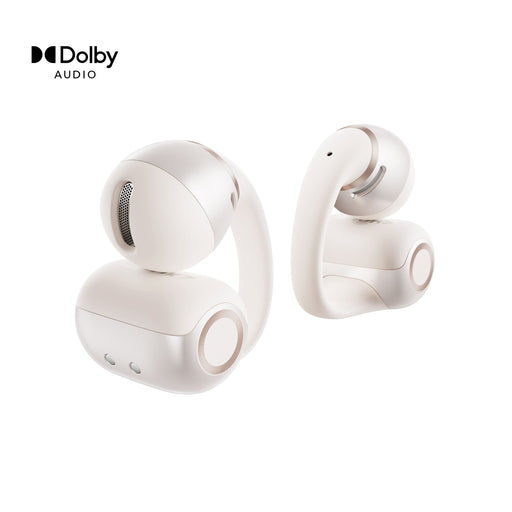 Shokz - OpenDots 2 Open-Ear Clip-On True Wireless Bluetooth Earbuds - Pearl White