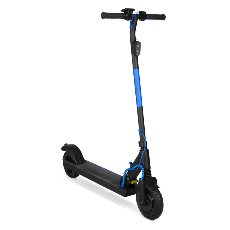 Hyper - SKUTE X Adult  Teen Foldable Lithium Electric Scooter - 15MPH Speed - 12 Mile Range - Throttle -UL APPROVED  CERTIFIED - Black/Blue