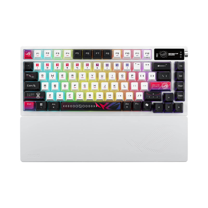 ASUS - ROG Azoth X 75 Wireless Mechanical RGB Gaming Keyboard with Hot-Swappable ROG NX Snow Switches - White