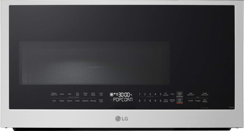 LG - 2.0 Cu. Ft. Over-the-Range Smart Microwave with Sensor Cooking and EasyClean - Stainless Steel