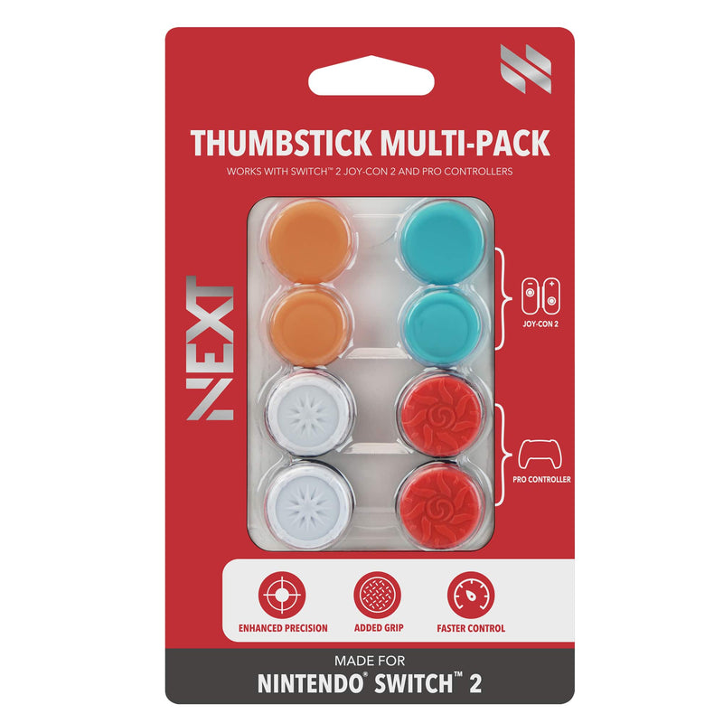 NEXT - Precision Thumbstick 8-Pack for Nintendo Switch 2 Pro Controllers  Joy-Cons - Multi Color