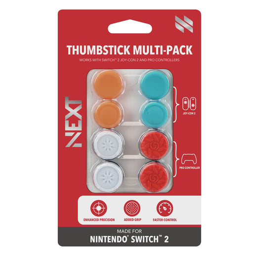 NEXT - Precision Thumbstick 8-Pack for Nintendo Switch 2 Pro Controllers  Joy-Cons - Multi Color