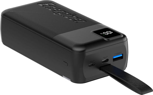 Energizer - Ultimate Lithium 30000 mAh 30W Power Delivery 3-Port USB-C Universal Portable Battery Charger/Power Bank w/ LCD Display - Black