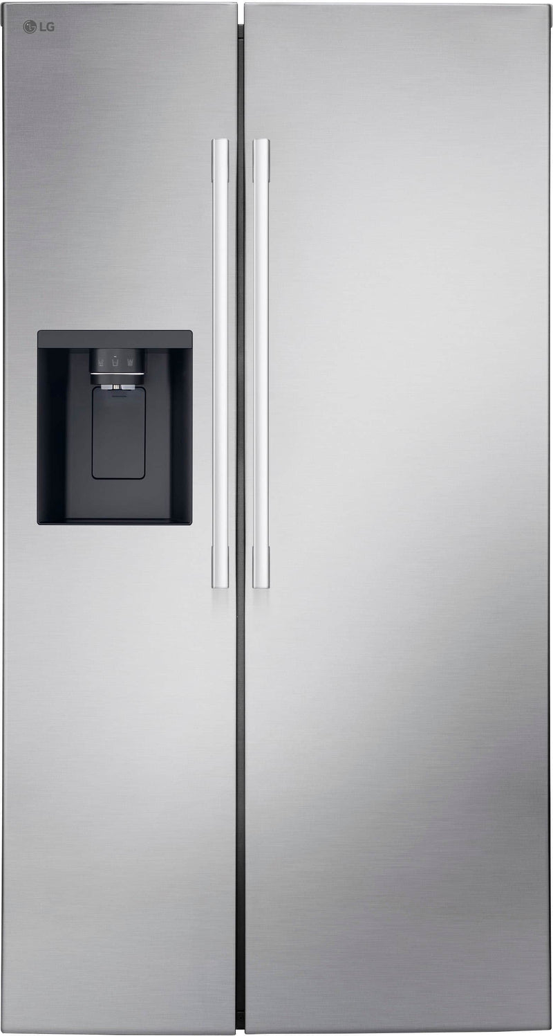 LG - 26.6 Cu. Ft. Side-by-Side Smart Refrigerator with External Ice and Water - Stainless Steel