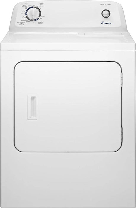 Amana - 6.5 Cu. Ft. Gas Dryer with Automatic Dryness Control - White