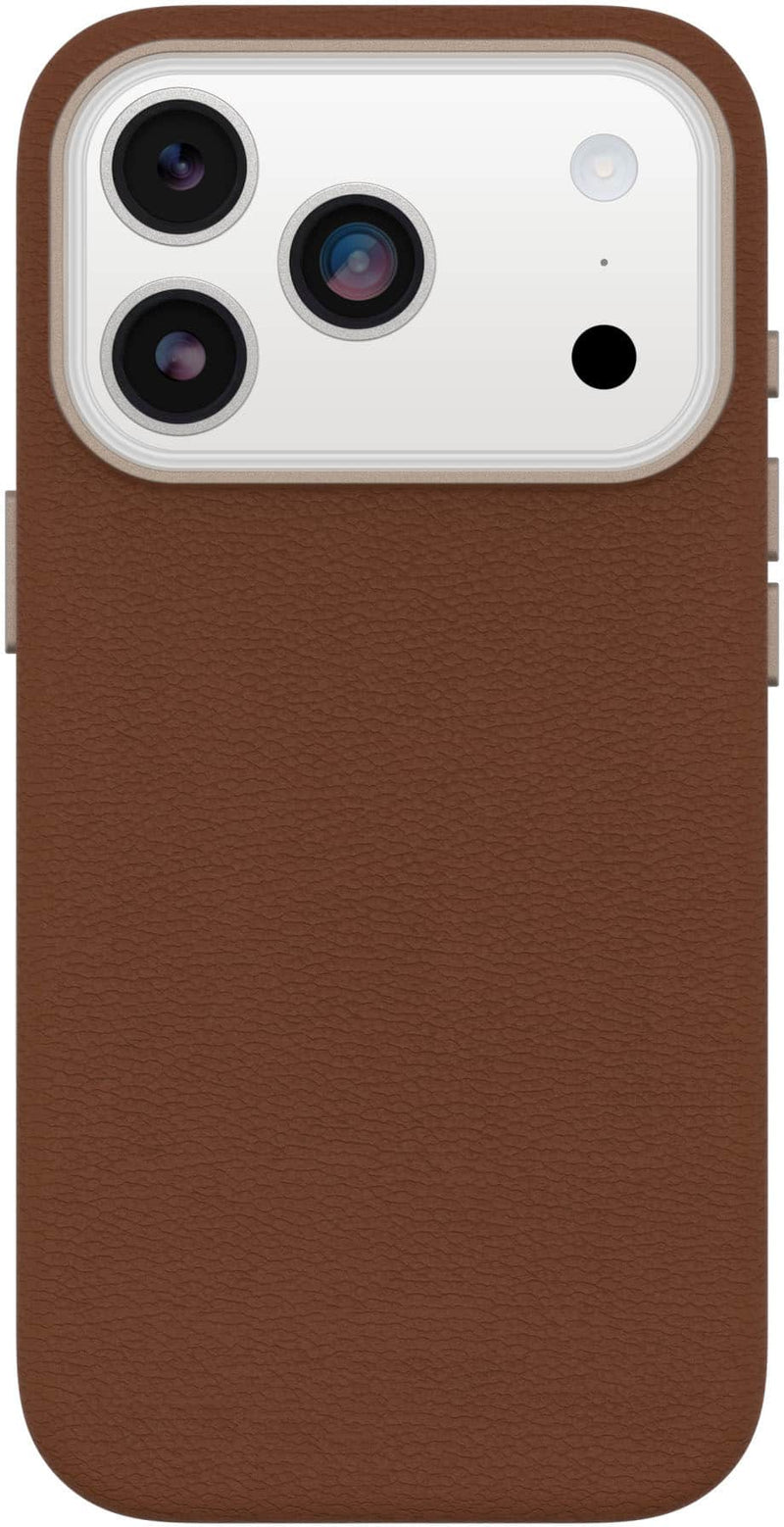 OtterBox - Symmetry Series Cactus Leather Hard Shell for Apple iPhone 17 Pro - Desert Saddle