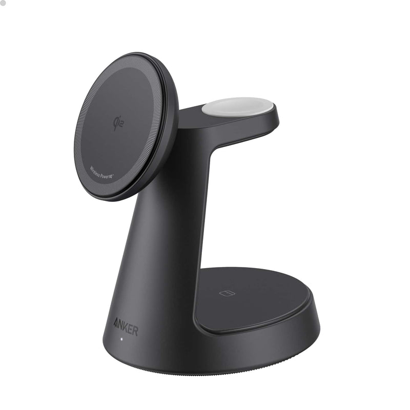 Anker - MagGo 15W Wireless Charging Station (3-in-1 Stand) for iPhone AirPods  Qi Devices - Black