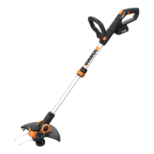 WORX - 20V 12" Cordless Straight Shaft Grass Trimmer  Edger (1 x 2.0 Ah Battery and 1 x Charger) - Black