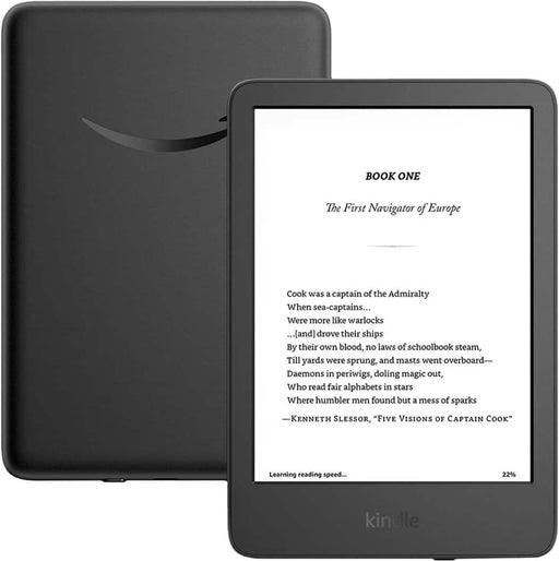 Amazon - Kindle (16 GB) - Lightest and most compact Kindle with adjustable front light and long battery life - 2024 - Black