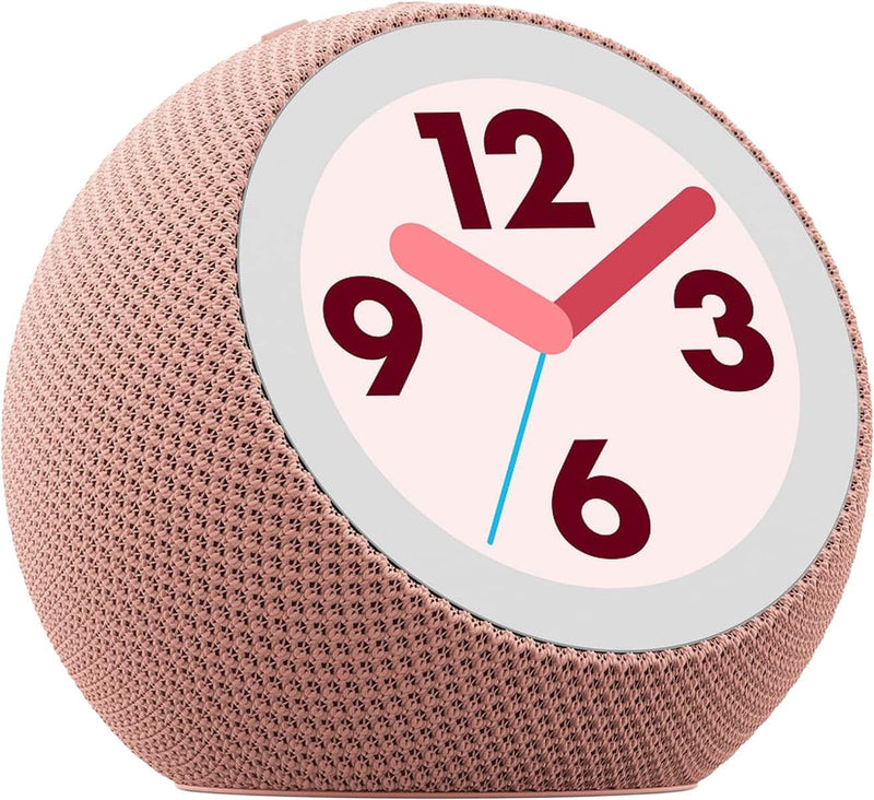 Amazon - Echo Time (all-new) Customizable smart clock Smart alarms Ambient sounds Smart home hub Designed for Alexa+ - Coral Pink