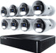 Night Owl - 12-Channel 8-Camera Indoor/Outdoor Wired IP 4K 2TB NVR Security System - Black and White - Black/White