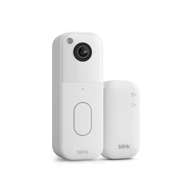 Blink - Video Doorbell - Head-to-toe HD view two-year battery simple setup Sync Module Core included - White