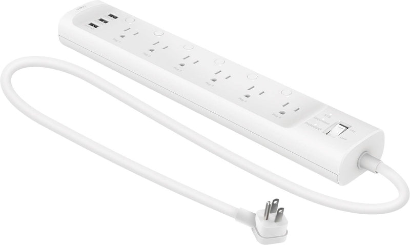 TP-Link - Tapo P316M Smart Power Strip with 6 Individually Controlled Smart Outlets  3 USB Ports with Surge Protection - White
