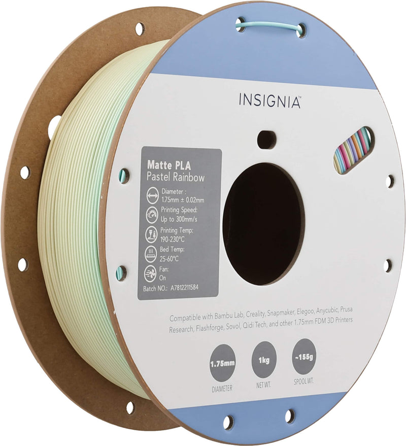 Insignia - Matte PLA 1.75mm Filament - Matte Pastel Rainbow