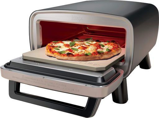 Ninja - Artisan Outdoor Pizza Oven 12-inch 3-minute Pizza 700F Max Temperature Electric Heat - Dark Gray
