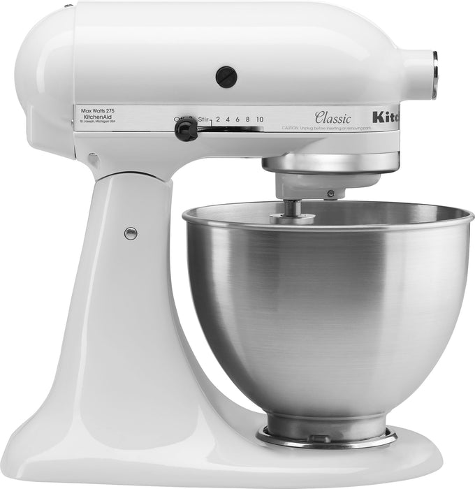 KitchenAid - Classic Series 4.5 Quart Tilt-Head Stand Mixer - K45SSWH - Blanco