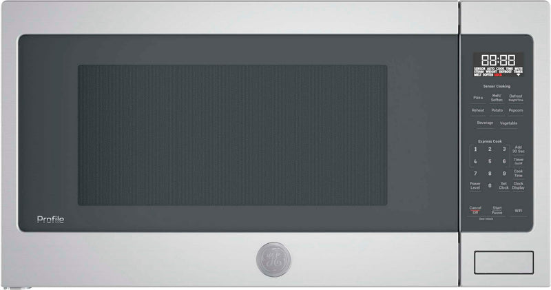 GE Profile - 2.2 Cu. Ft. Countertop Microwave with Sensor Cooking and Scan to Cook Technology - Stainless Steel