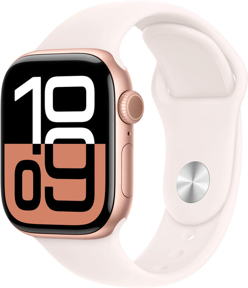 Apple Watch Series 10 (GPS) 42mm Aluminum Case with Light Blush Sport Band - S/M - Rose Gold