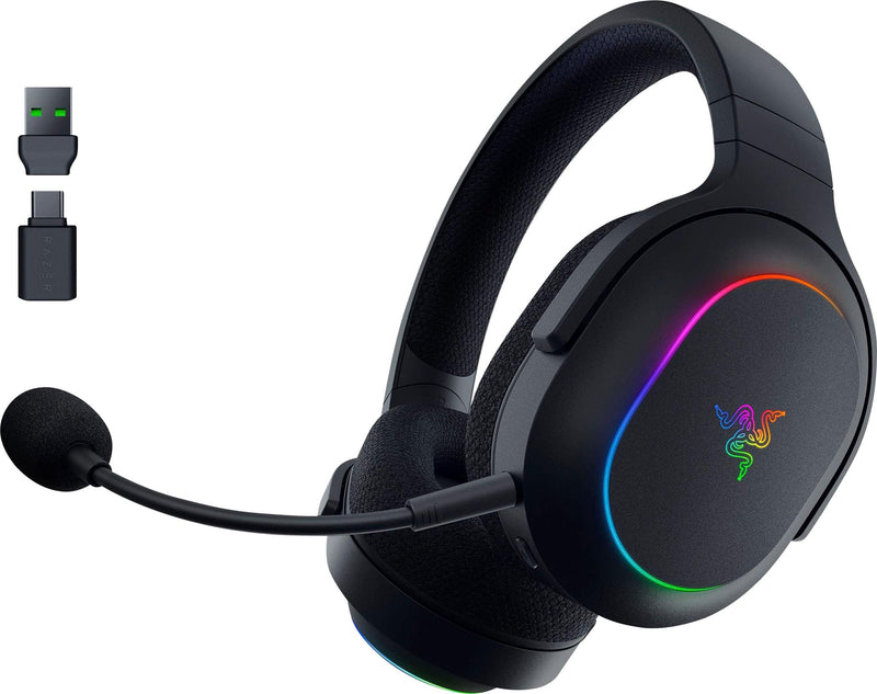 Razer - Barracuda X Chroma Wireless Over-the-Ear Gaming Headset for PC Mac Playstation Nintendo Switch Steam Deck Mobile - Black