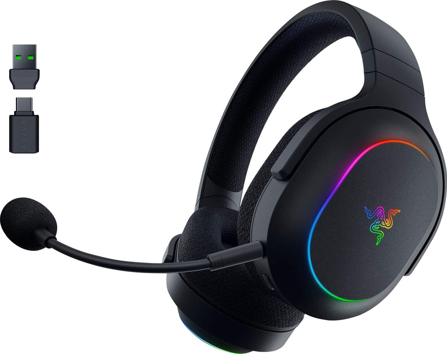 Razer - Barracuda X Chroma Wireless Multi-Platform Gaming Headset with 6 Zone Earcup Lighting - Black