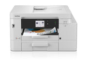 Brother - INKvestment 4555 Wireless Color Inkjet All-in-One Printer with 2 Paper Trays (MFCJ4555DW) Great for Small Offices - White