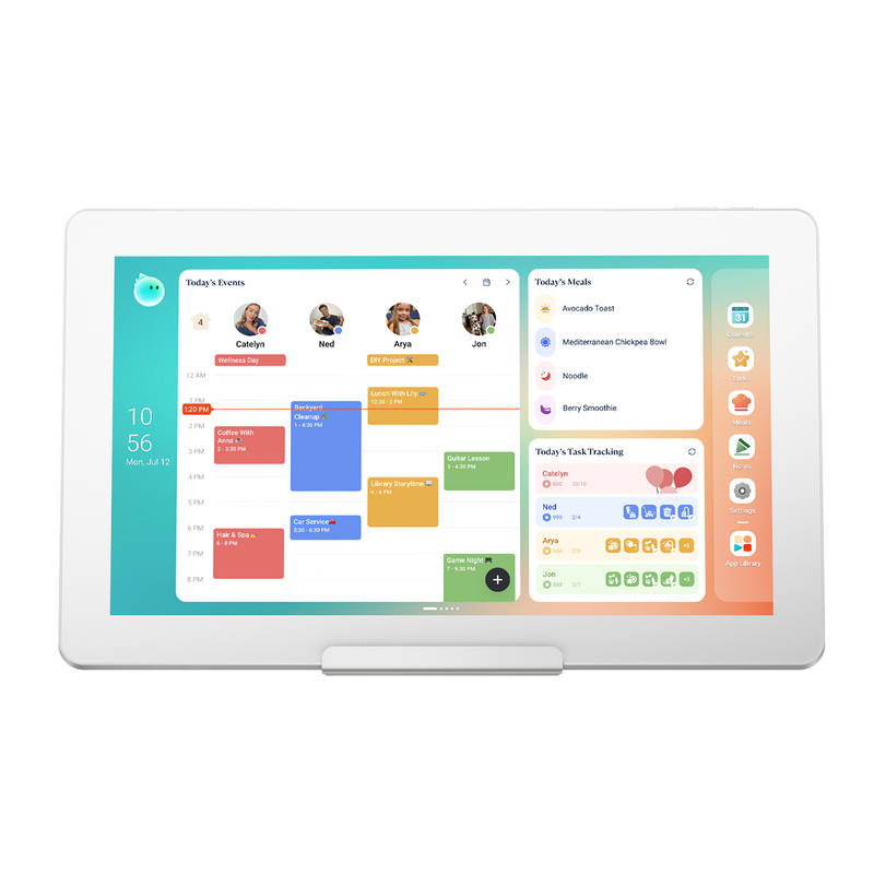 Cozyla - Digital 15.6" Calendar+2 AIO Family Hub  Planner Bundle - White