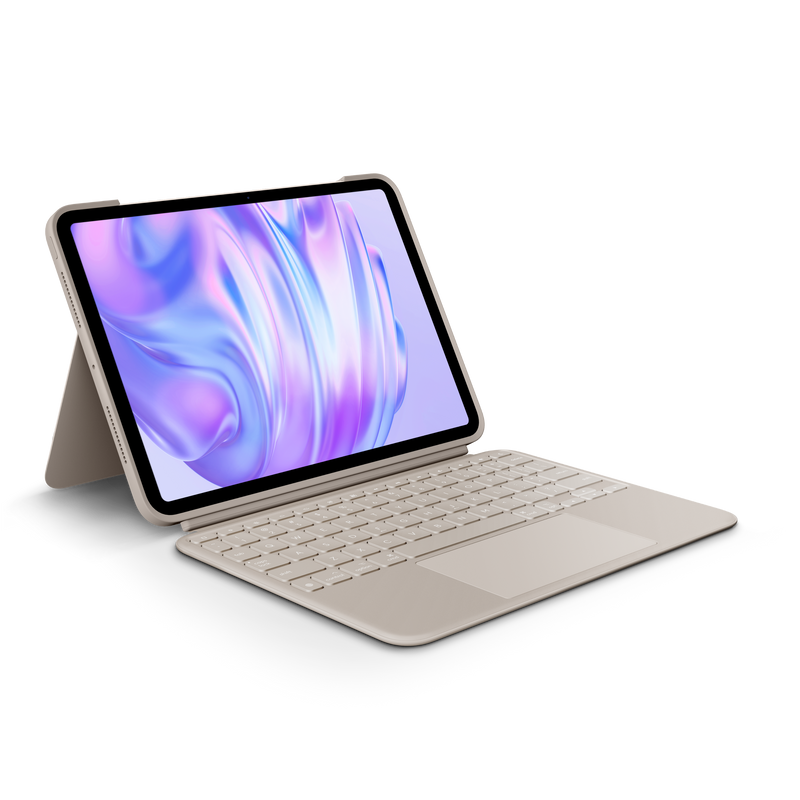 Logitech - Combo Touch for iPad Pro 11-inch (Latest Model)(M4  M5) Keyboard Case with Detachable Keyboard and Trackpad - Sand