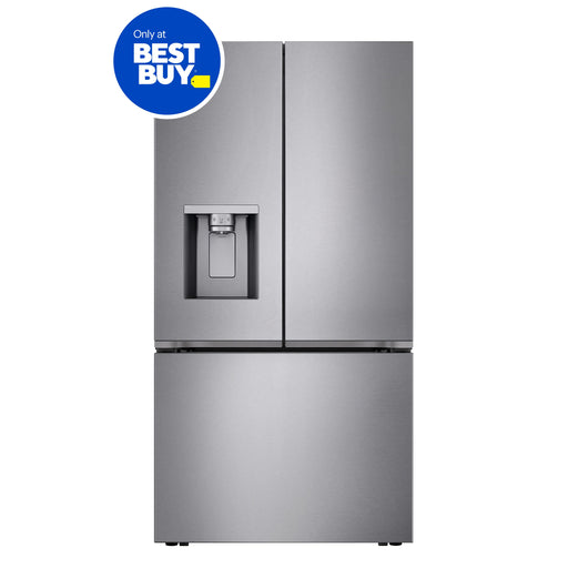 LG - Counter-Depth MAX 23.7 Cu. Ft. 3-Door Smart French Door Refrigerator with Zero Clearance Hinge System - PrintProof Stainless Steel Look